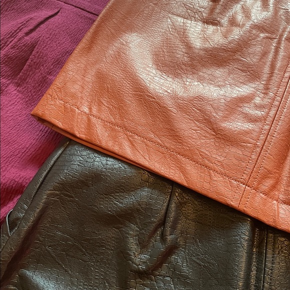 Women's Pencil Skirt Trio - Black, Brown, Burgundy - Picture 7 of 10